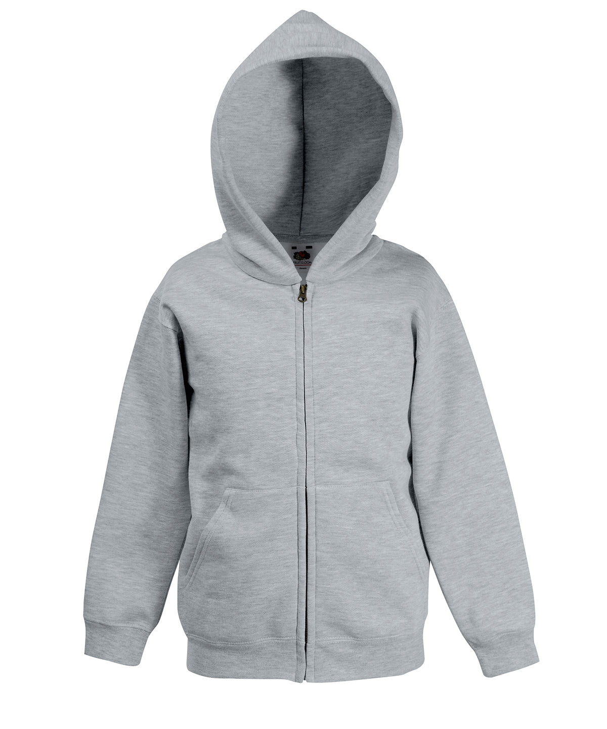 Personalised Hoodies - Black Fruit of the Loom Kids premium hooded sweatshirt jacket