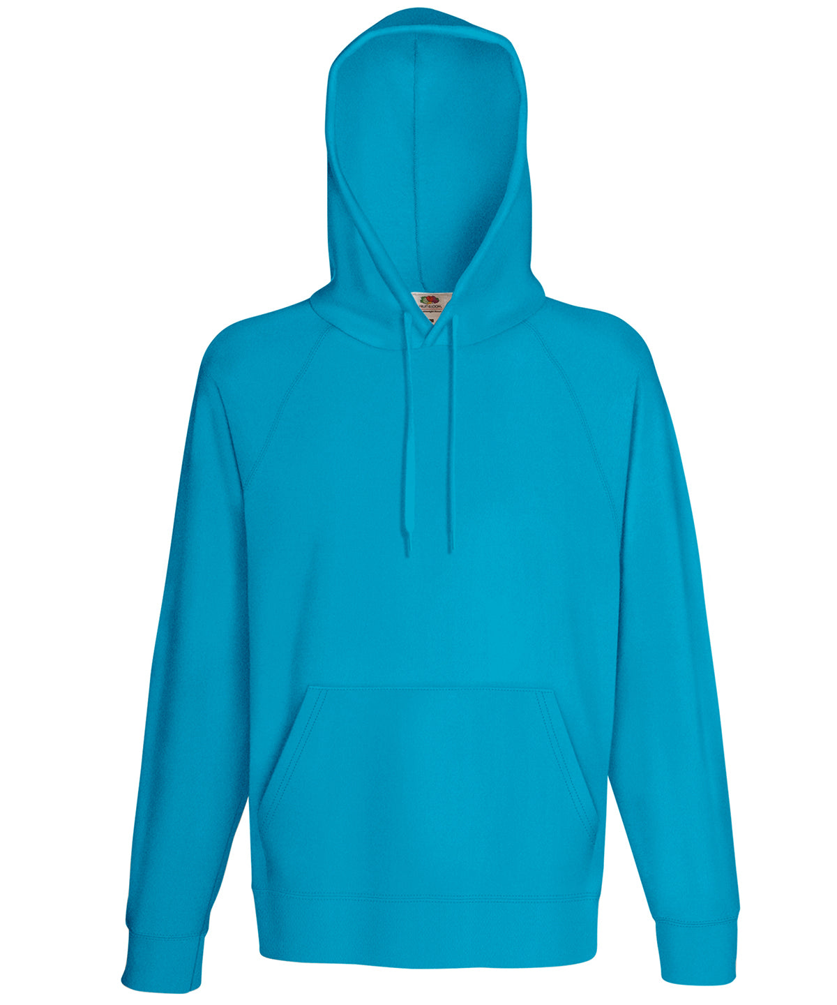 Personalised Hoodies - Mid Blue Fruit of the Loom Lightweight hooded sweatshirt