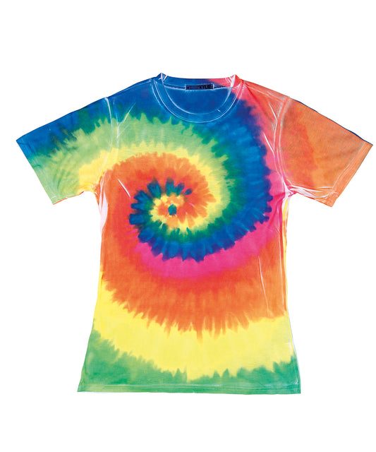 Personalised T-Shirts - Tie-Dye Colortone Women's sublimated rainbow T