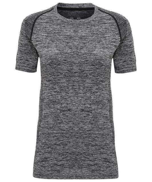 Personalised T-Shirts - Heather Grey TriDri® Women's TriDri® seamless '3D fit' multi-sport performance short sleeve top