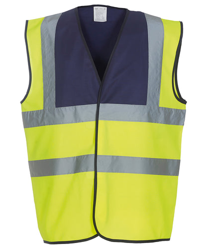 Personalised Safety Vests - Mid Yellow Yoko Hi-vis 2-band-and-braces waistcoat (HVW100)