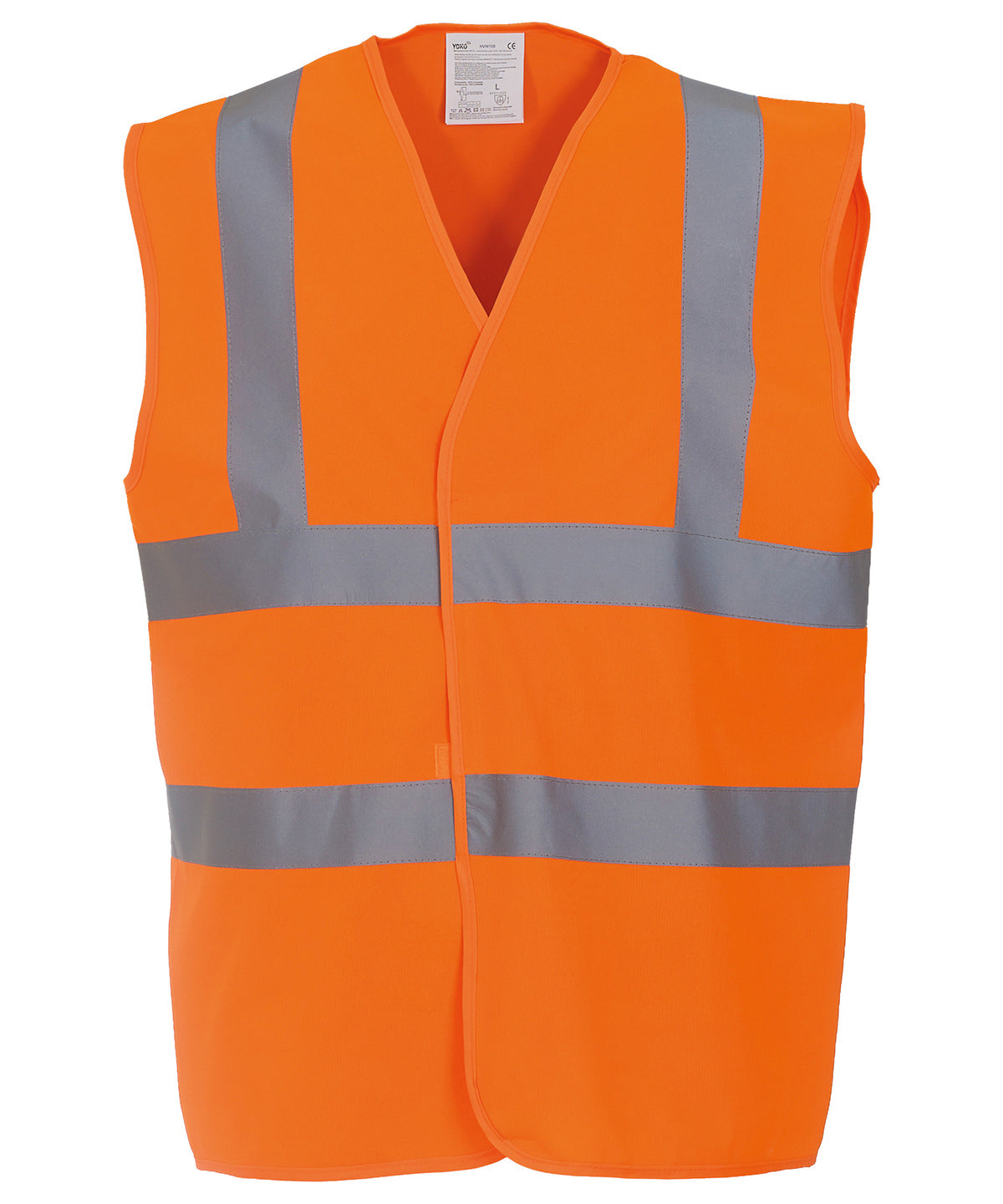 Personalised Safety Vests - Mid Yellow Yoko Hi-vis 2-band-and-braces waistcoat (HVW100)