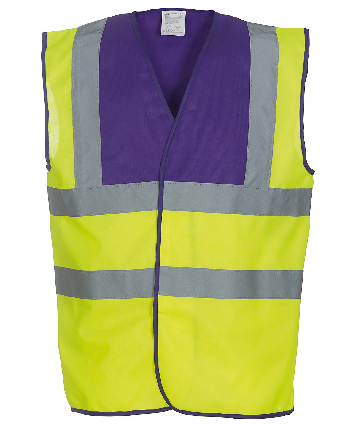 Personalised Safety Vests - Mid Red Yoko Hi-vis 2-band-and-braces waistcoat (HVW100)