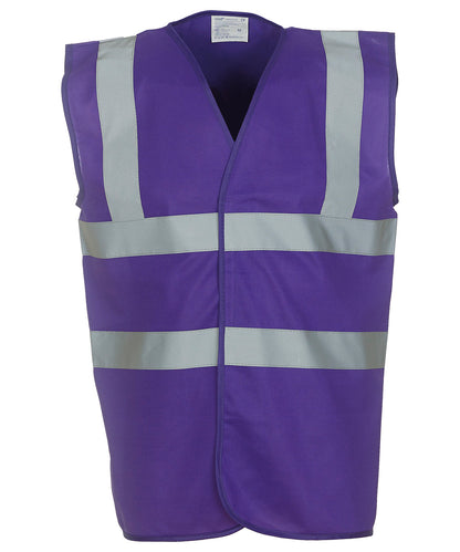 Personalised Safety Vests - Mid Red Yoko Hi-vis 2-band-and-braces waistcoat (HVW100)