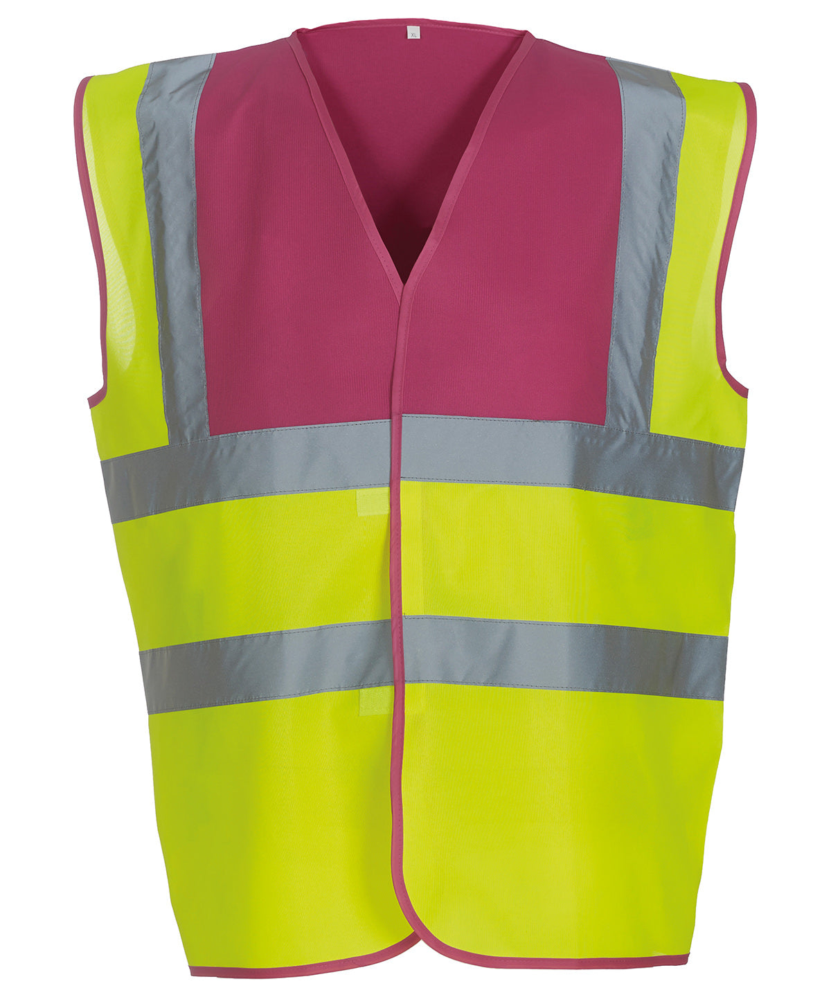 Personalised Safety Vests - Mid Red Yoko Hi-vis 2-band-and-braces waistcoat (HVW100)