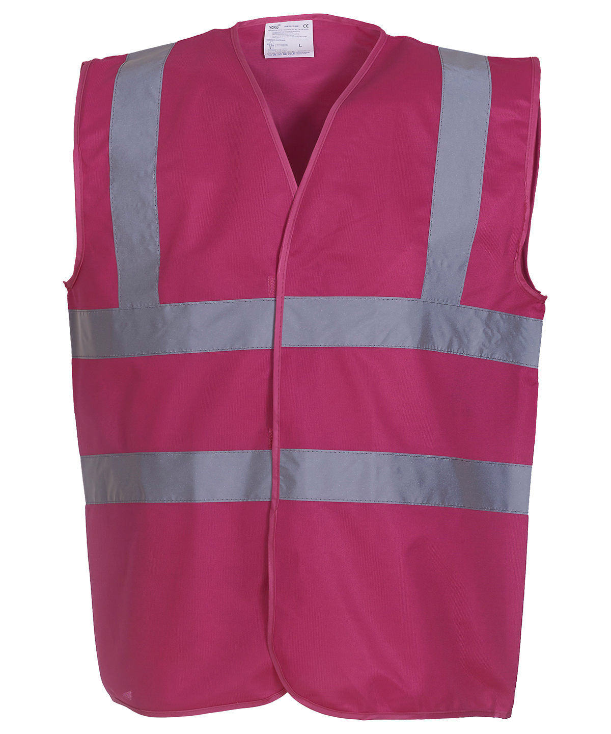 Personalised Safety Vests - Mid Red Yoko Hi-vis 2-band-and-braces waistcoat (HVW100)