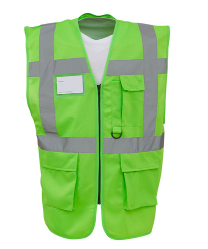 Personalised Safety Vests - Black Yoko Multifunctional executive hi-vis waistcoat (HVW801)