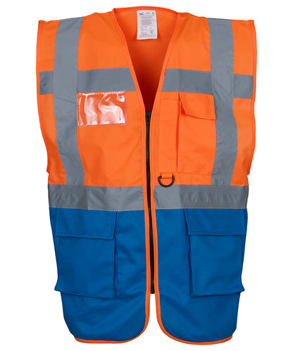 Personalised Safety Vests - Black Yoko Multifunctional executive hi-vis waistcoat (HVW801)