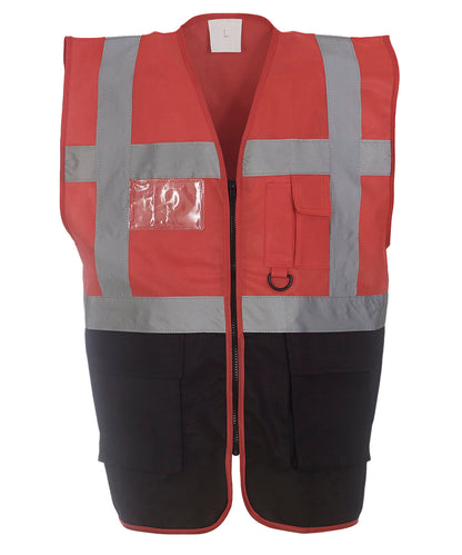 Personalised Safety Vests - Lime Yoko Multifunctional executive hi-vis waistcoat (HVW801)