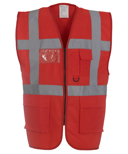 Personalised Safety Vests - Sapphire Yoko Multifunctional executive hi-vis waistcoat (HVW801)