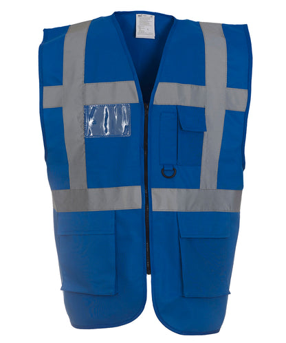 Personalised Safety Vests - Sapphire Yoko Multifunctional executive hi-vis waistcoat (HVW801)