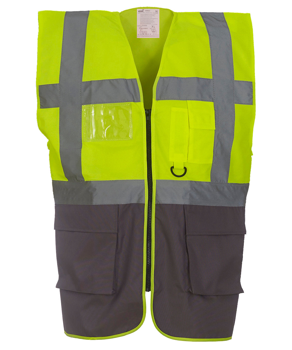 Personalised Safety Vests - Mid Orange Yoko Multifunctional executive hi-vis waistcoat (HVW801)