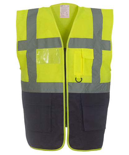 Personalised Safety Vests - White Yoko Multifunctional executive hi-vis waistcoat (HVW801)