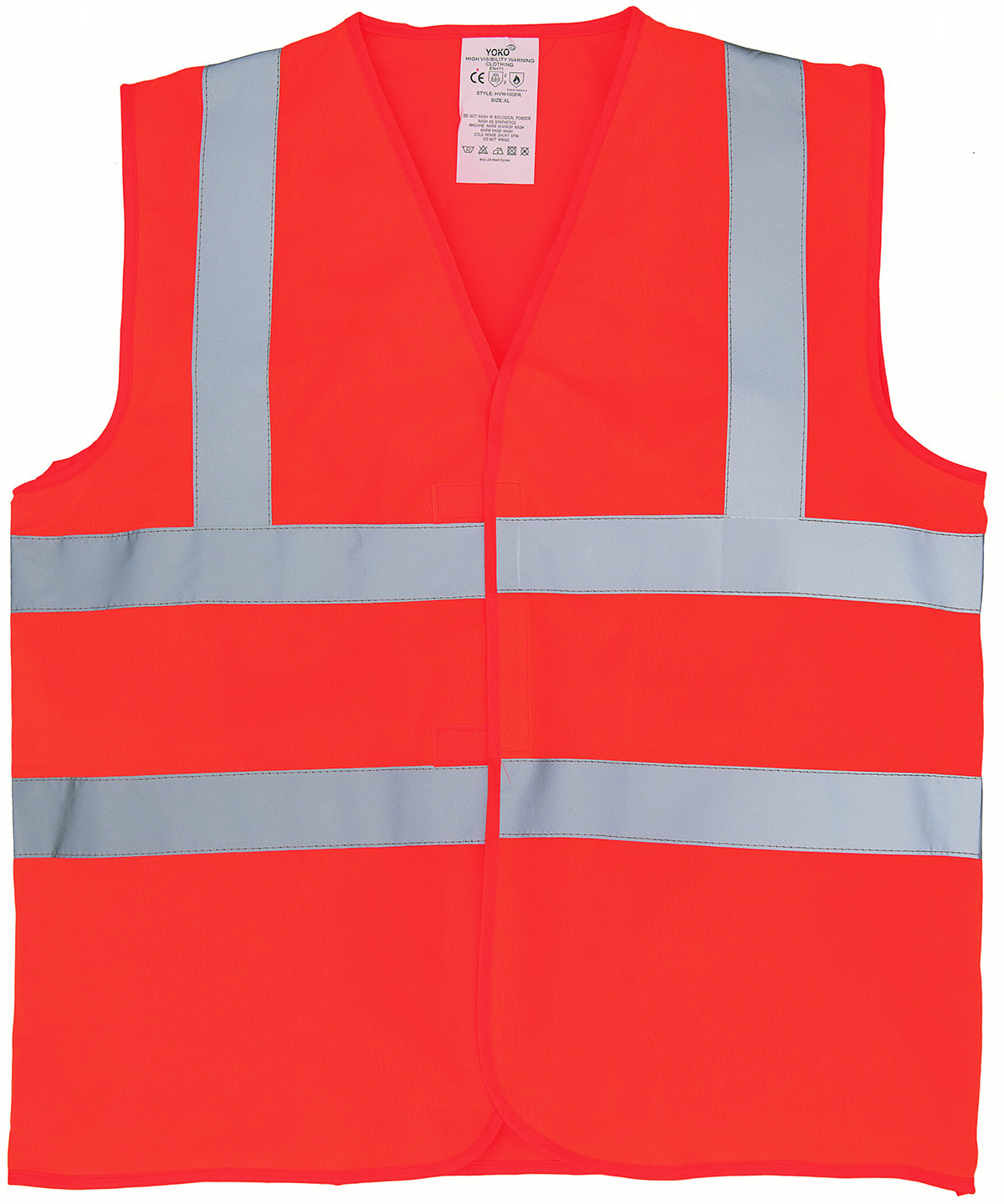 Personalised Safety Vests - Mid Orange Yoko Flame-retardant hi-vis sleeveless waistcoat (HVW100FR)