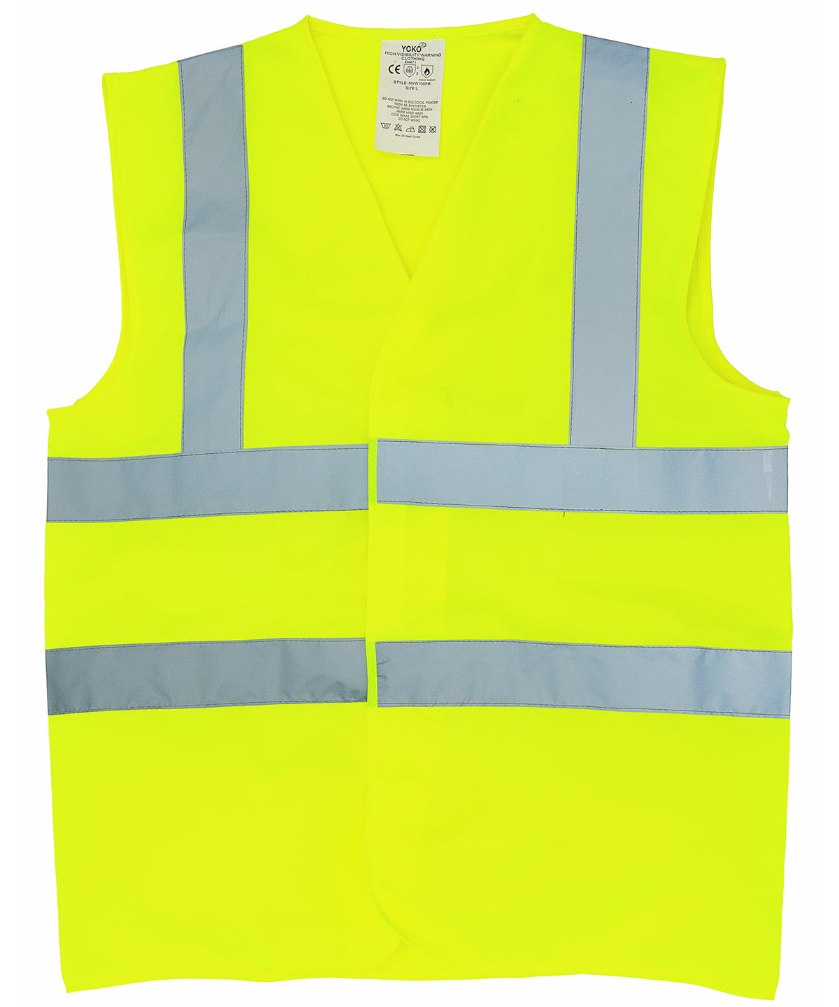 Personalised Safety Vests - Mid Orange Yoko Flame-retardant hi-vis sleeveless waistcoat (HVW100FR)