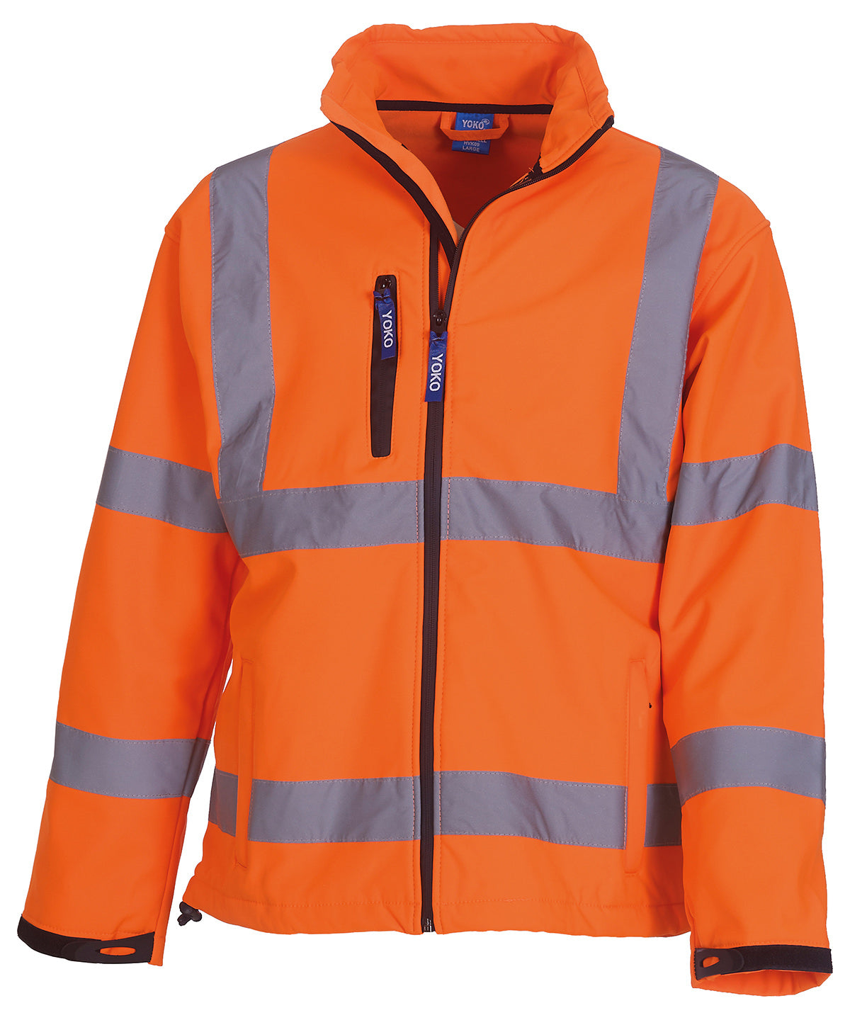 Personalised Jackets - Black Yoko Hi-vis softshell jacket (HVK09)