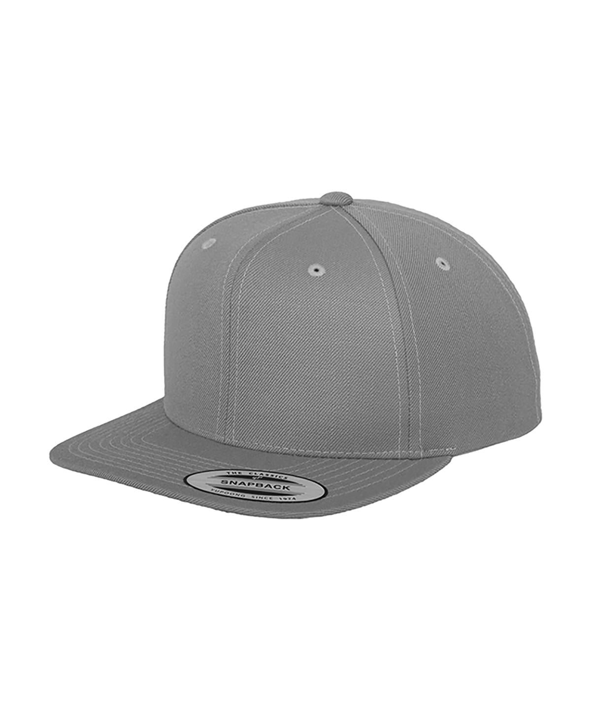 Personalised Caps - Heather Grey Flexfit by Yupoong The classic snapback (6089M)