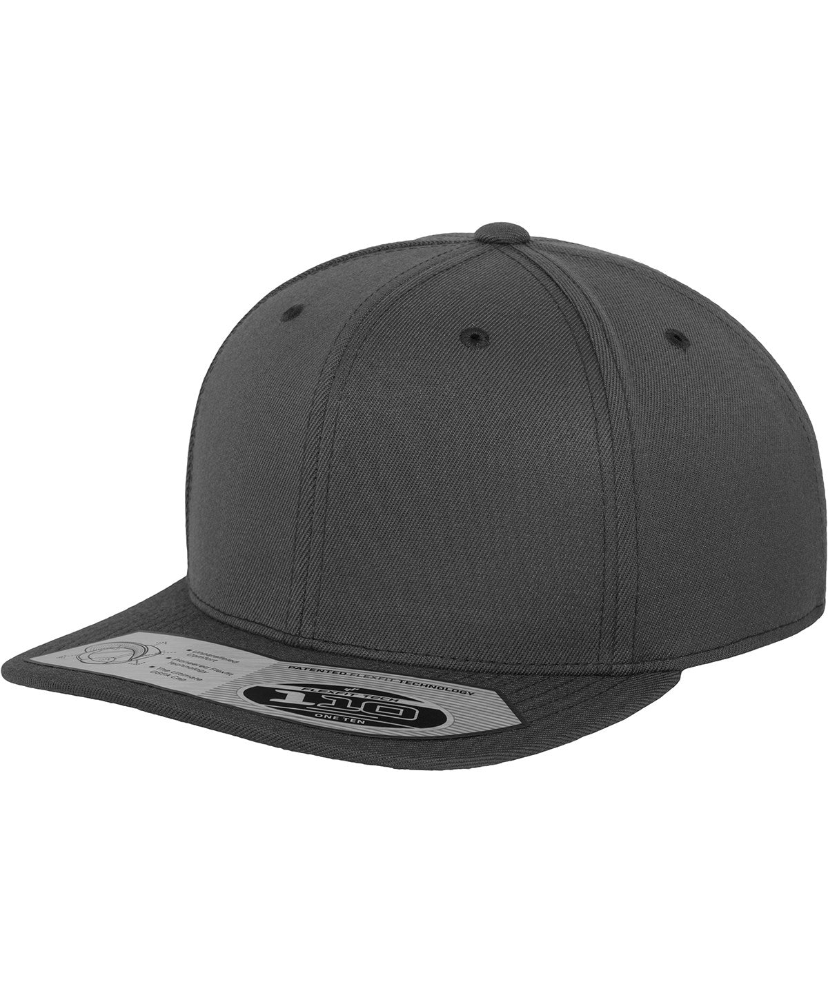 Personalised Caps - Dark Grey Flexfit by Yupoong 110 fitted snapback (110)