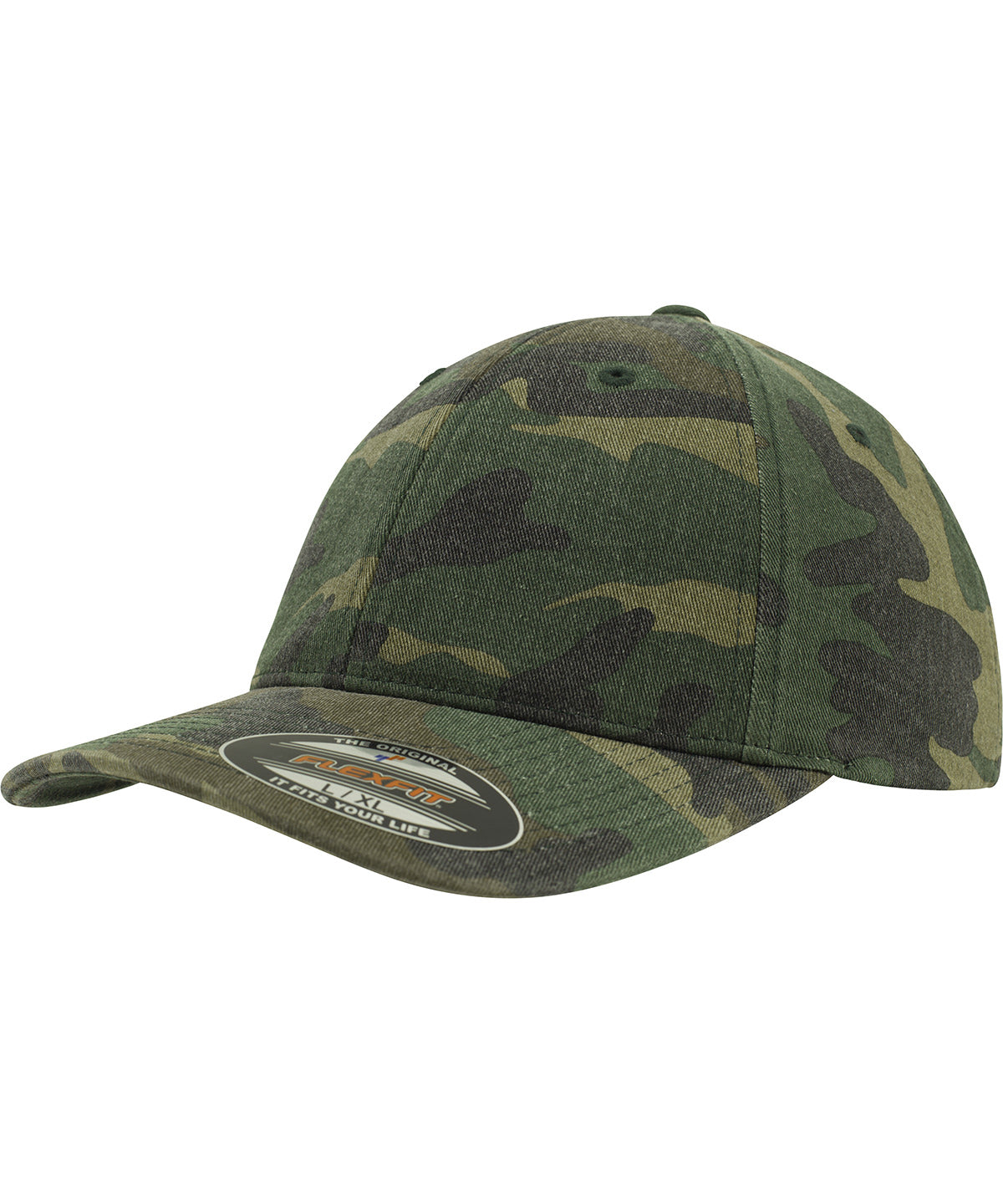 Personalised Caps - Camouflage Flexfit by Yupoong Flexfit garment washed camo (6977CA)