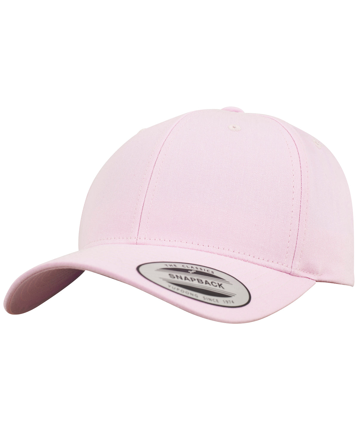 Personalised Caps - Light Pink Flexfit by Yupoong Curved classic snapback (7706)(7706)