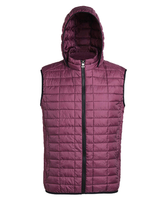 Personalised Body Warmers - Dark Purple 2786 Honeycomb hooded gilet