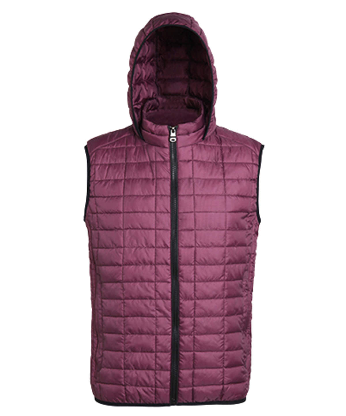 Personalised Gilets - Dark Purple 2786 Honeycomb hooded gilet