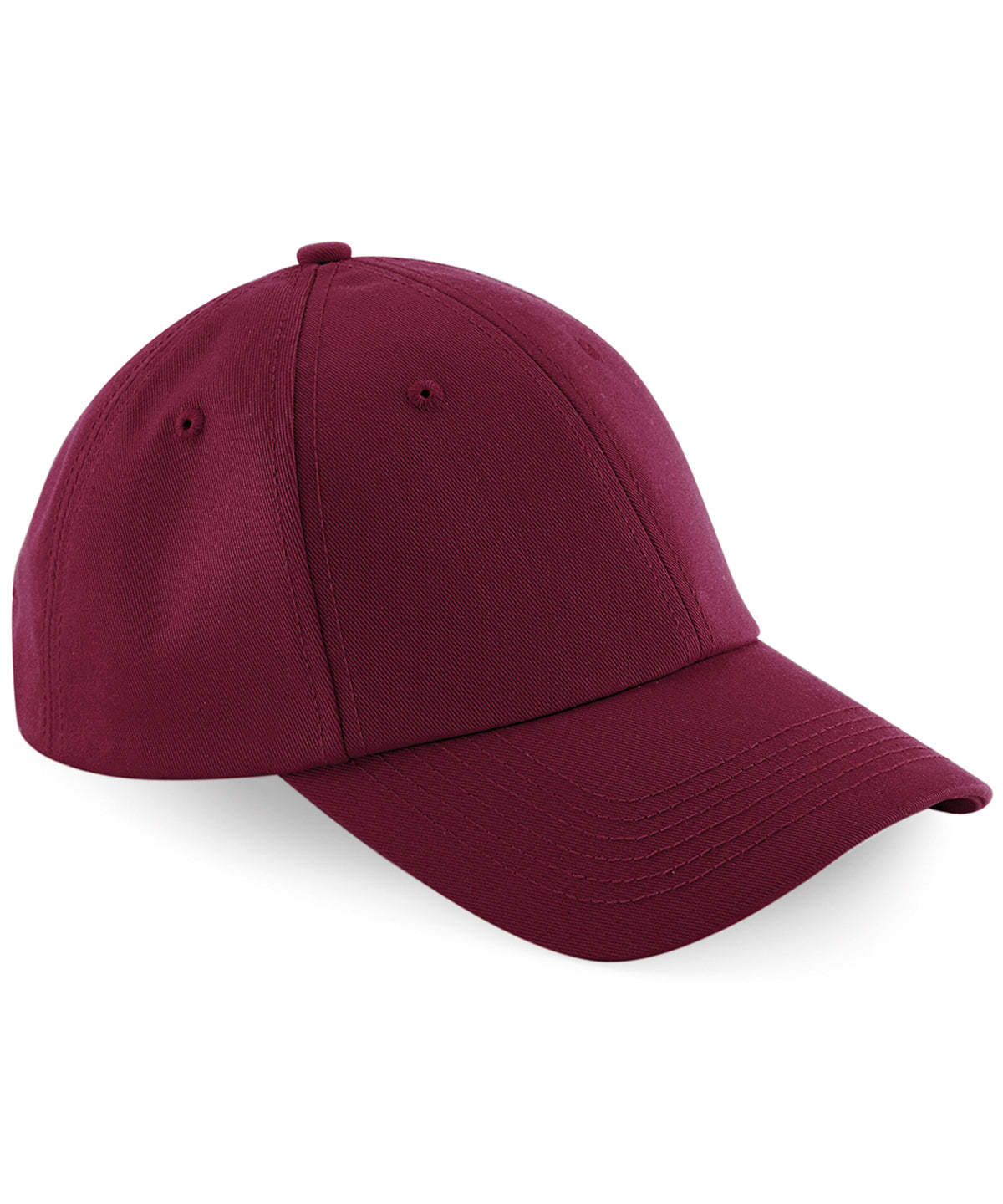 Personalised Caps - Burgundy Beechfield Authentic baseball cap