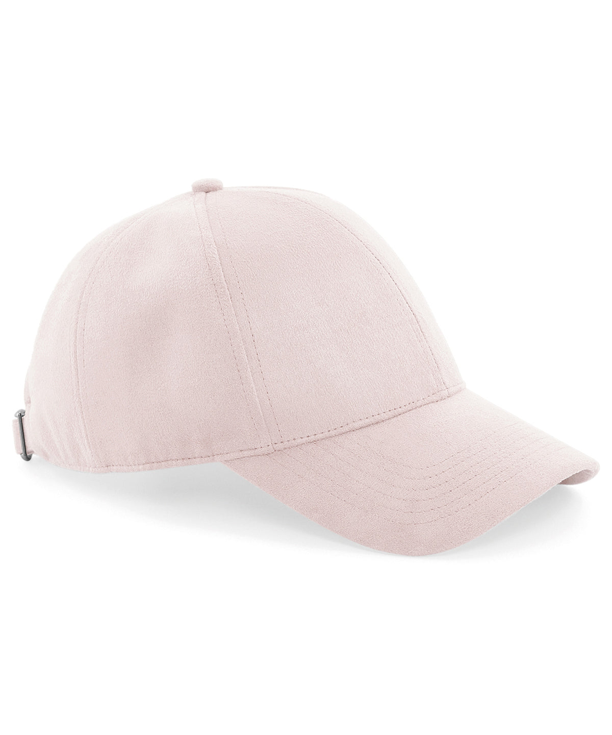 Personalised Caps - Light Pink Beechfield Faux suede 6-panel cap