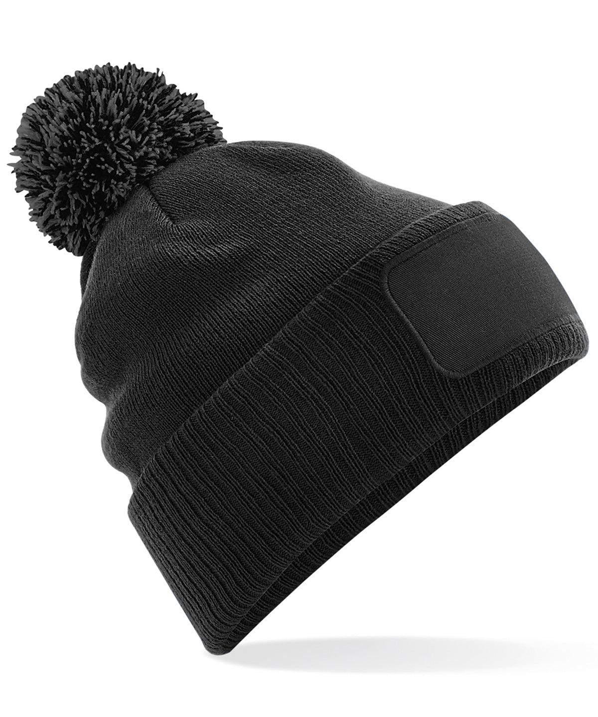 Personalised Hats - Black Beechfield Snowstar® patch beanie