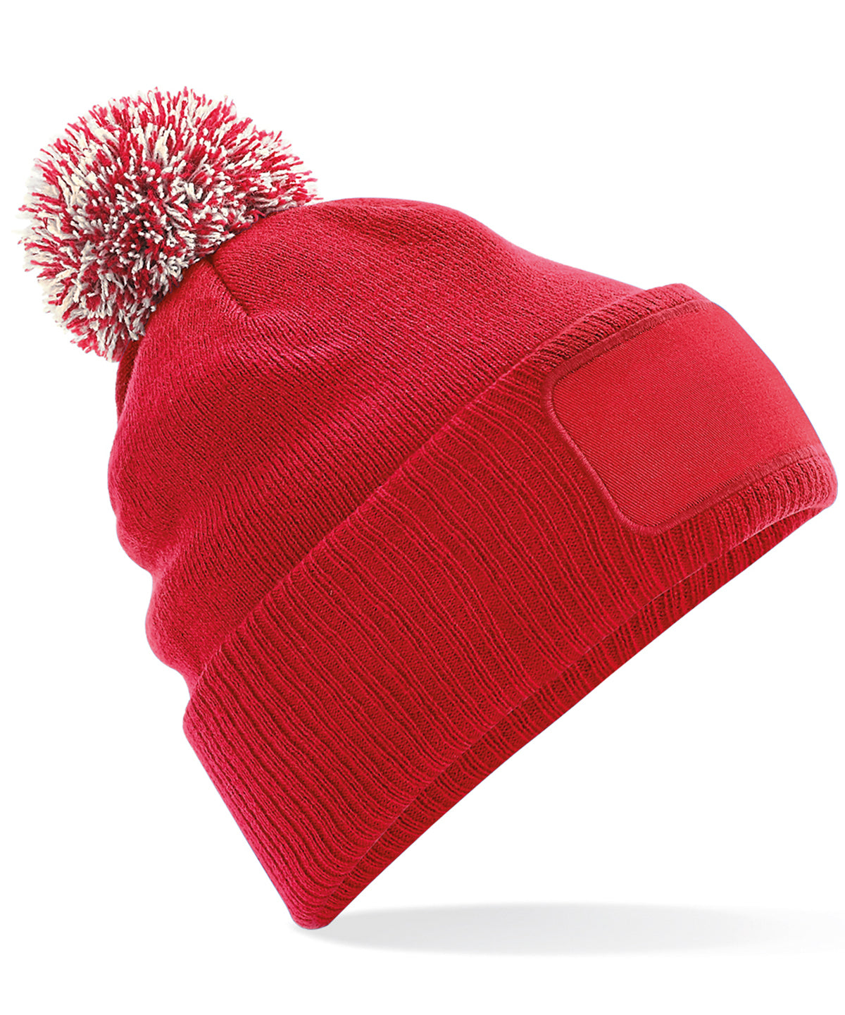 Personalised Hats - Mid Red Beechfield Snowstar® patch beanie