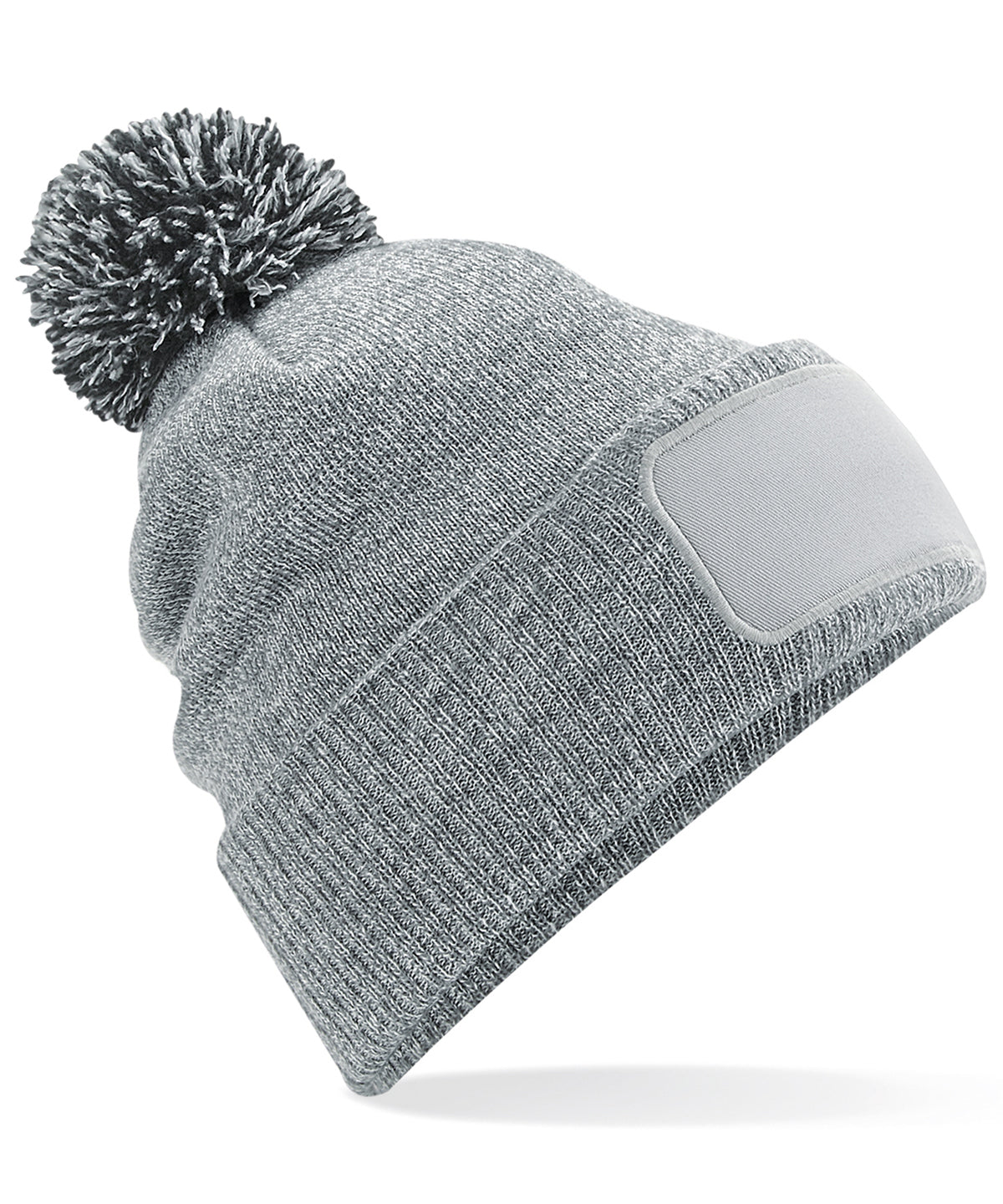 Personalised Hats - Heather Grey Beechfield Snowstar® patch beanie