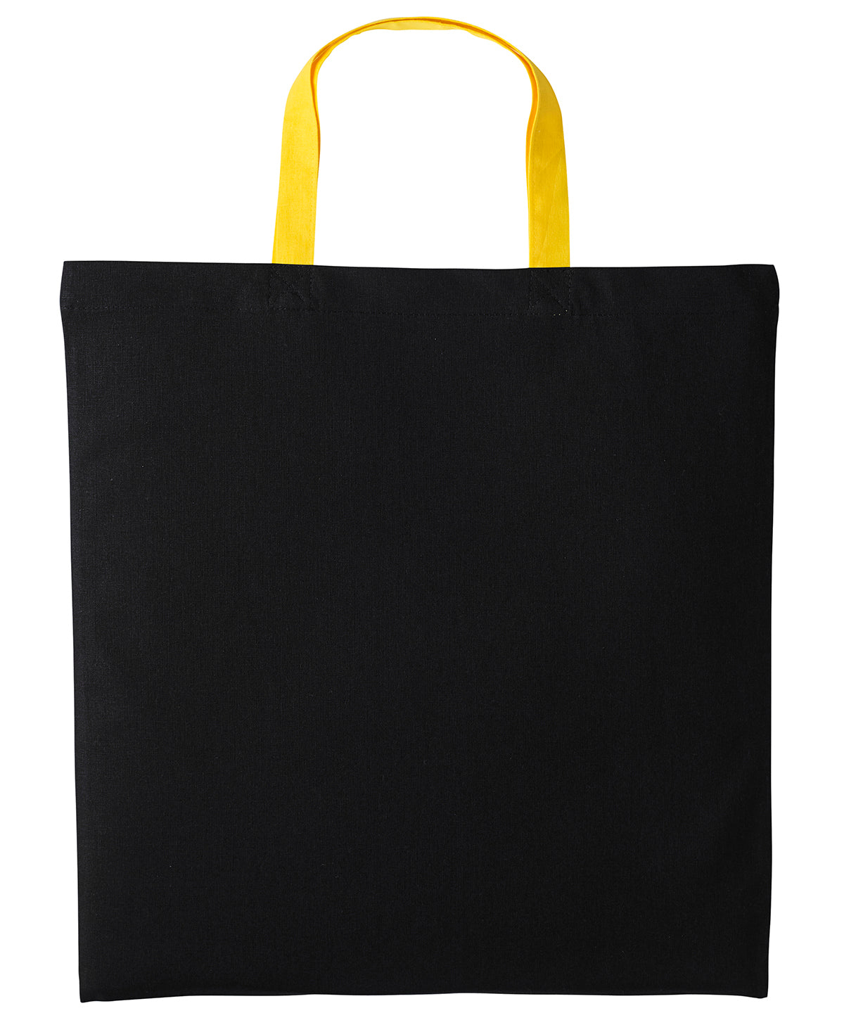 Personalised Bags - Black Nutshell® Varsity cotton shopper short handle