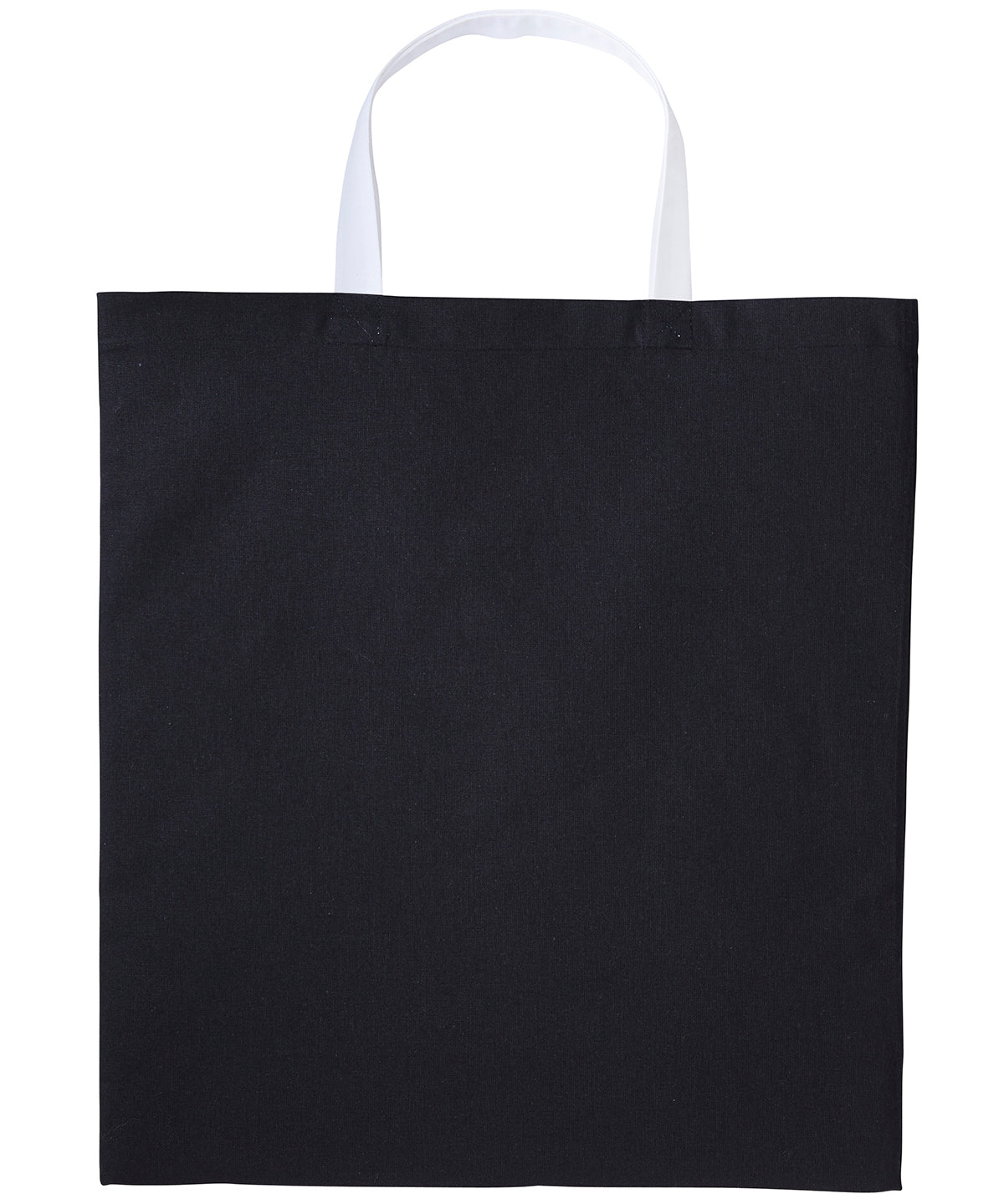 Personalised Bags - Black Nutshell® Varsity cotton shopper short handle