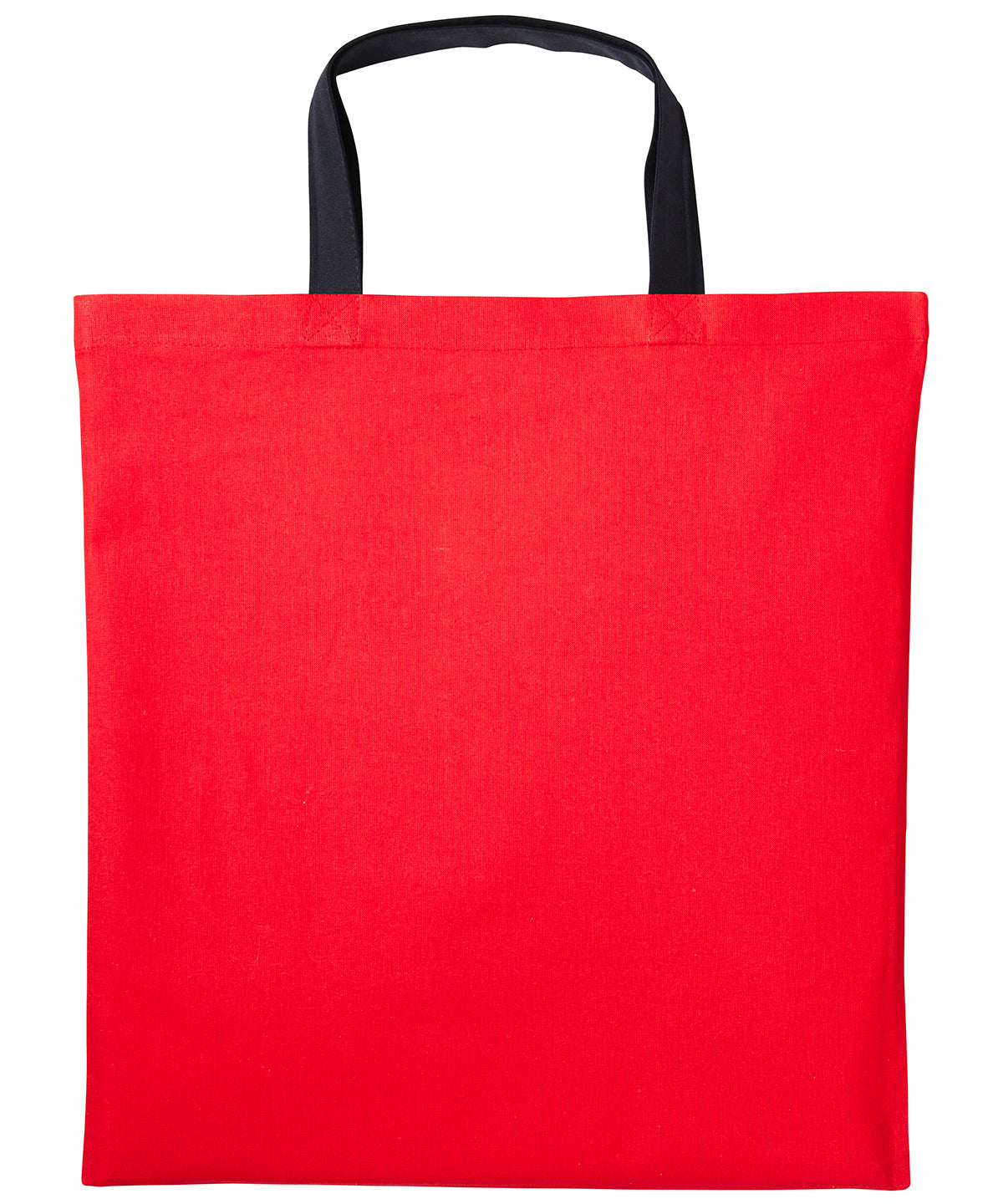 Personalised Bags - Mid Red Nutshell® Varsity cotton shopper short handle