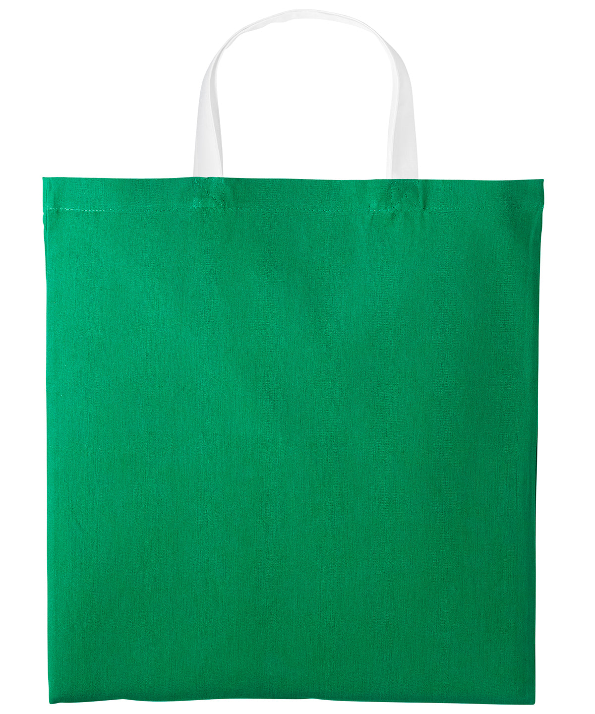 Personalised Bags - Mid Green Nutshell® Varsity cotton shopper short handle