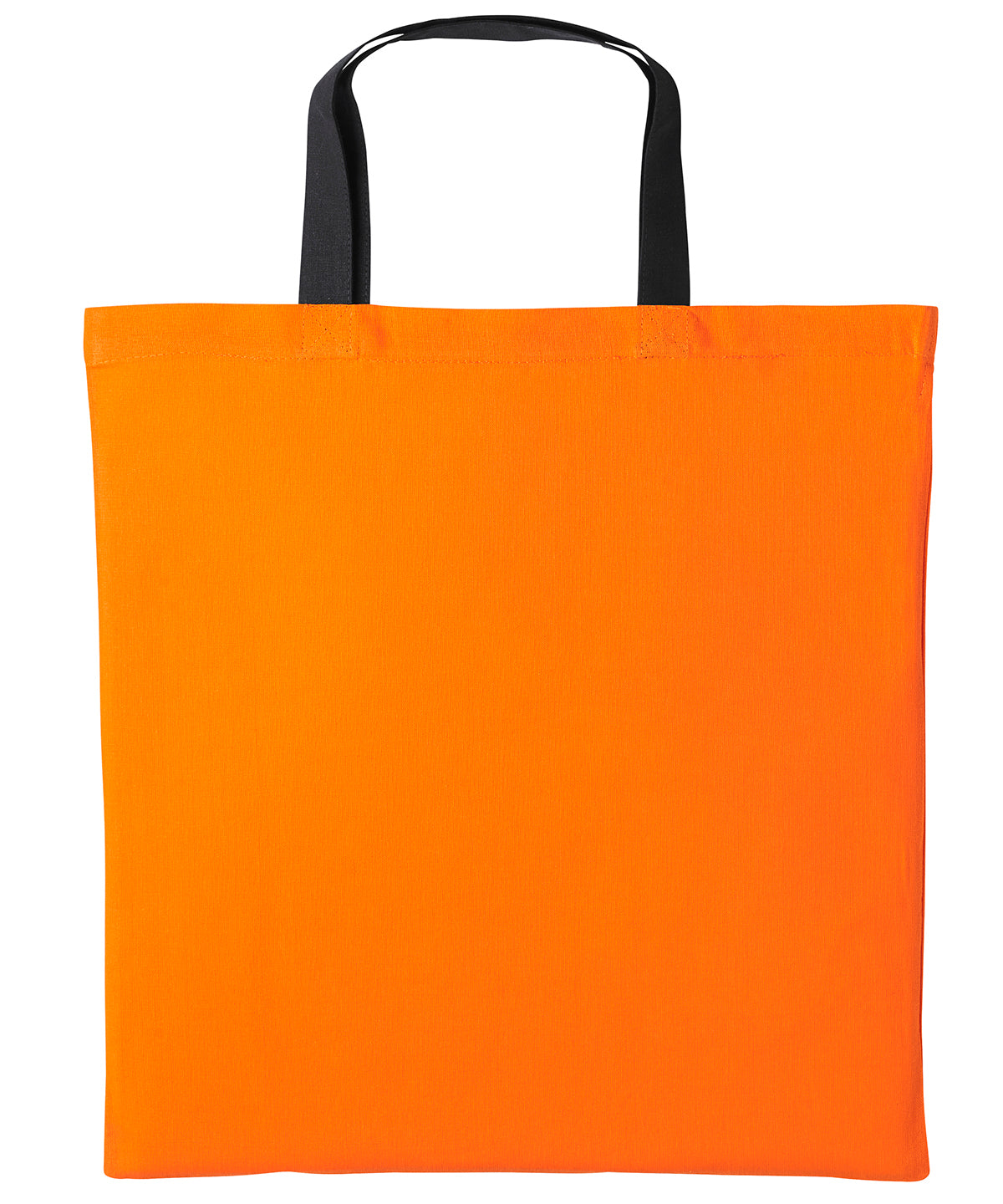 Personalised Bags - Mid Orange Nutshell® Varsity cotton shopper short handle