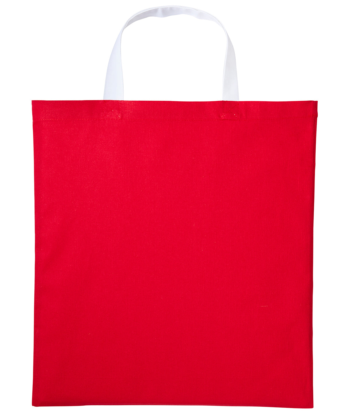 Personalised Bags - Mid Red Nutshell® Varsity cotton shopper short handle