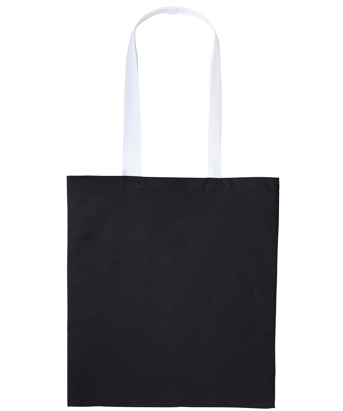 Personalised Bags - Black Nutshell® Varsity cotton shopper long handle