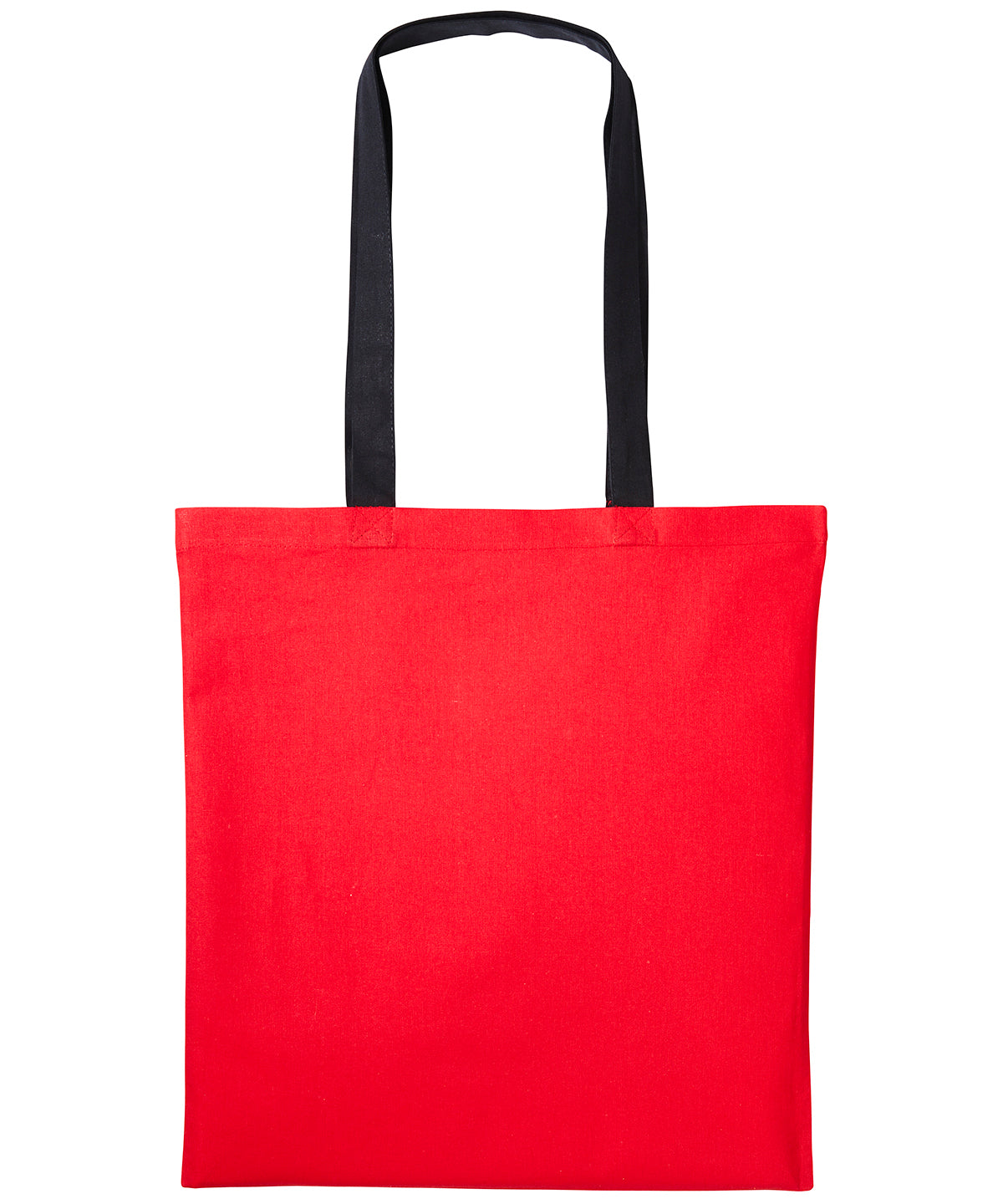 Personalised Bags - Mid Red Nutshell® Varsity cotton shopper long handle