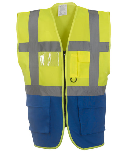 Personalised Safety Vests - Lime Yoko Multifunctional executive hi-vis waistcoat (HVW801)