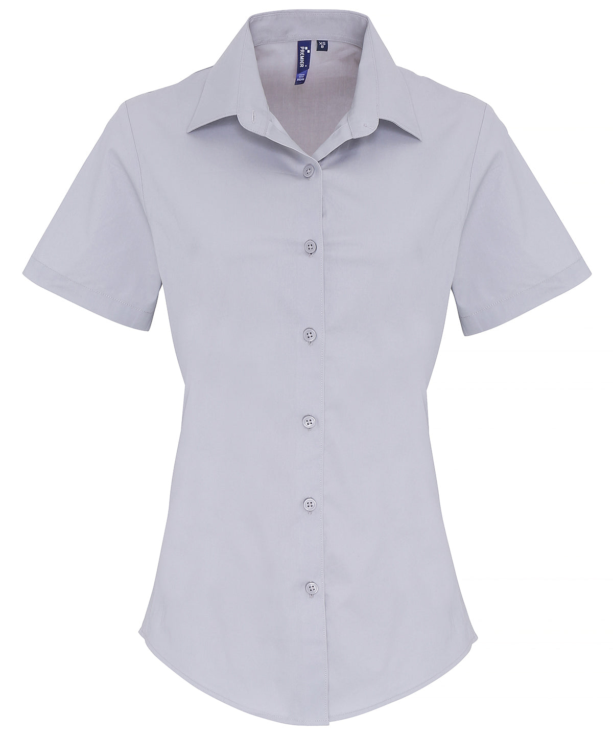 Personalised Blouses - Black Premier Women's stretch fit cotton poplin short sleeve blouse