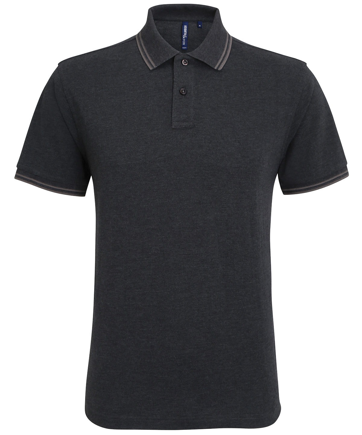 Personalised Polo Shirts - Black Asquith & Fox Men's classic fit tipped polo