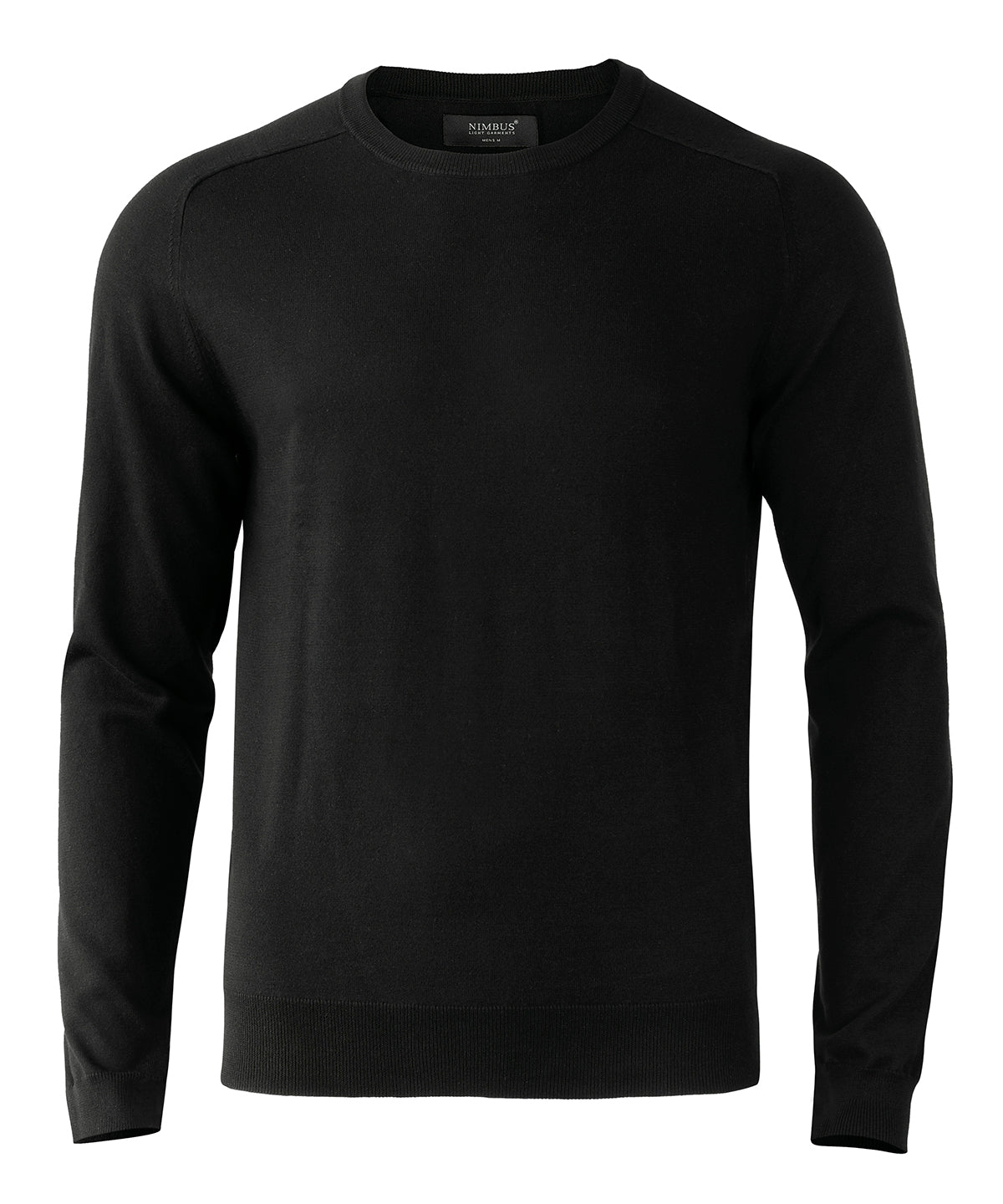 Personalised Knitted Jumpers - Black Nimbus Brighton – elegant round neck