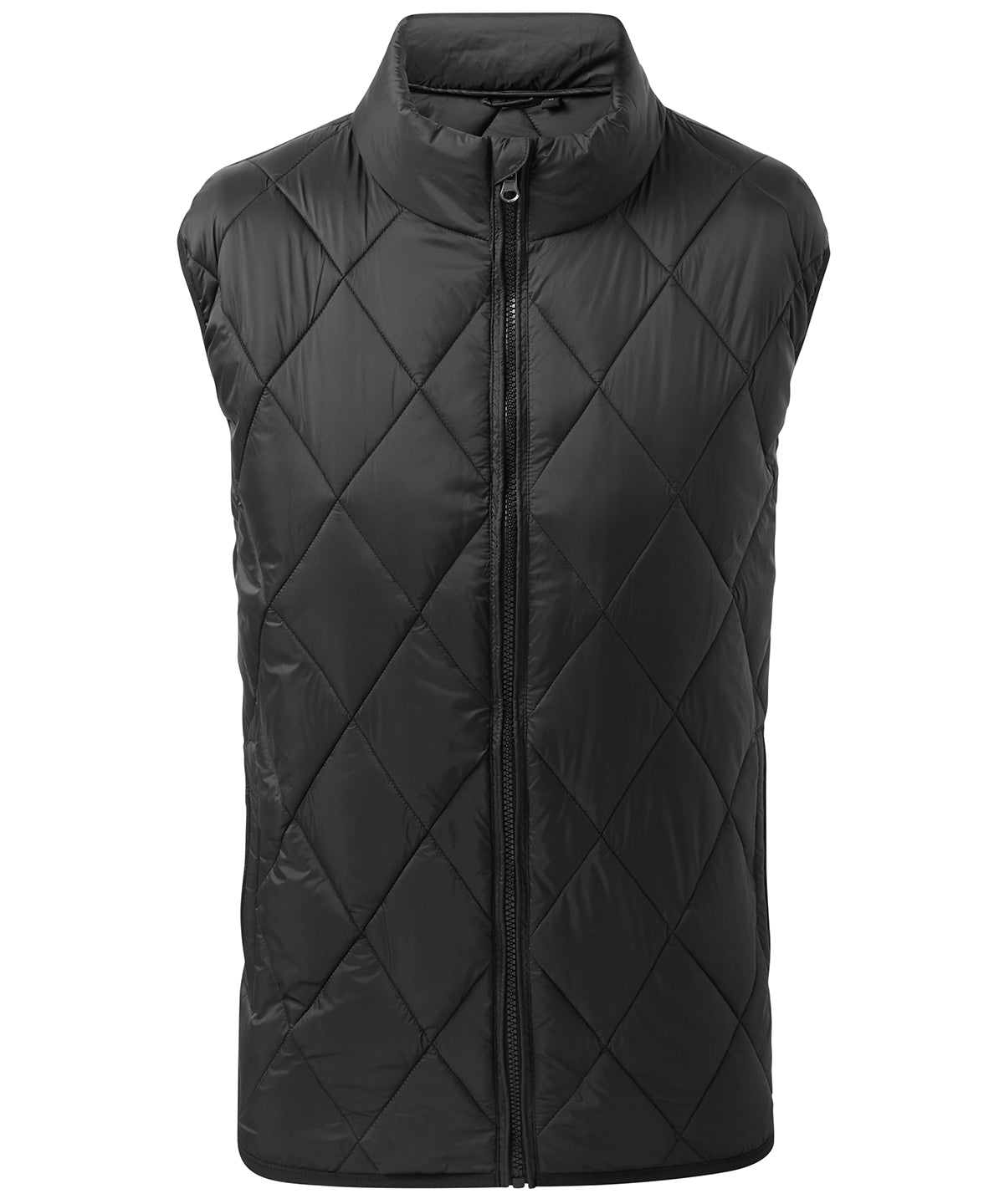 Personalised Gilets - Black 2786 Diamond pane padded gilet