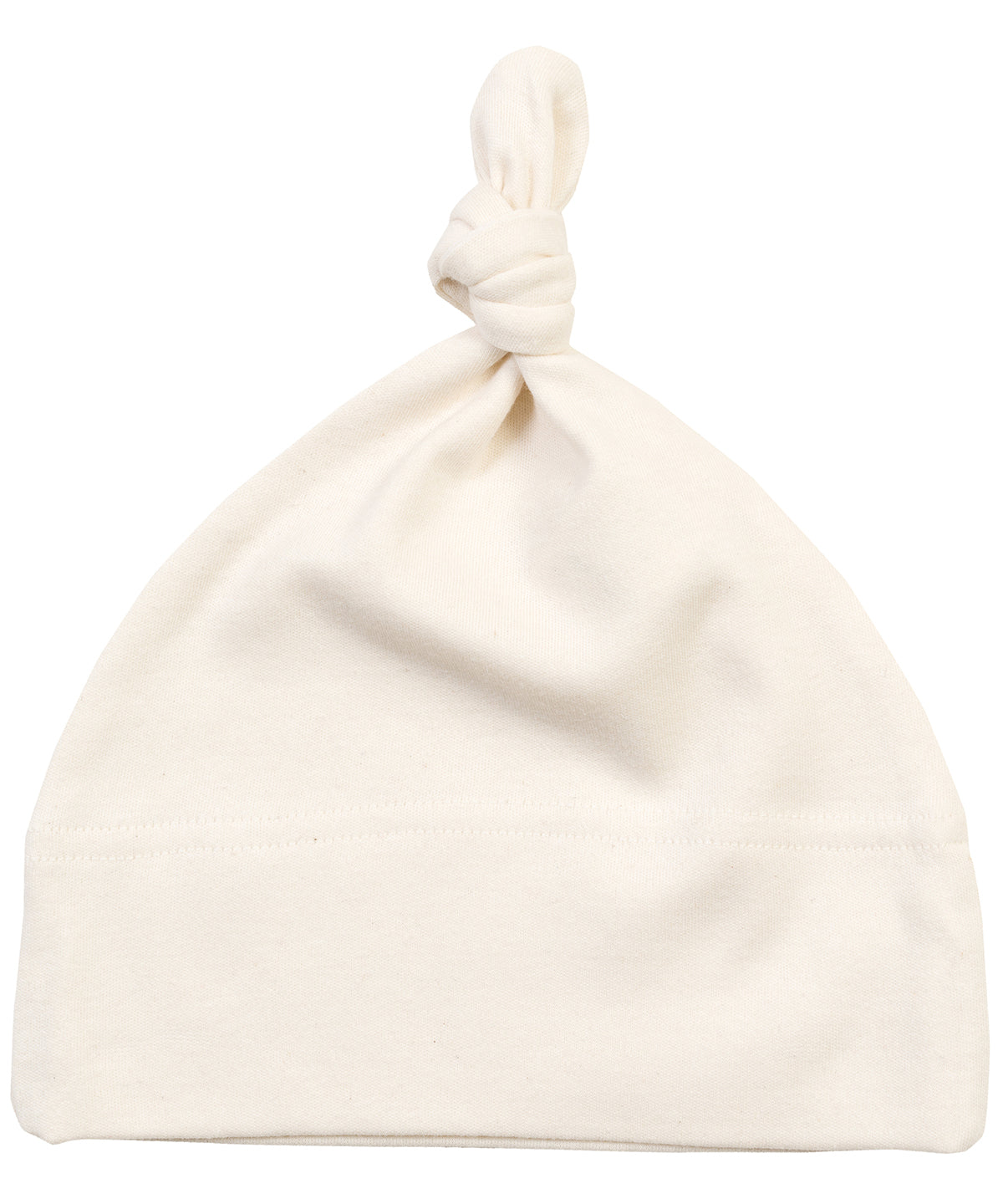 Personalised Hats - Off White Babybugz Baby one-knot hat