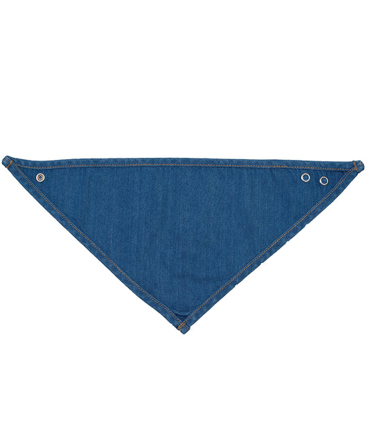 Personalised Bibs - Mid Blue Babybugz Baby Rocks denim bandana bib