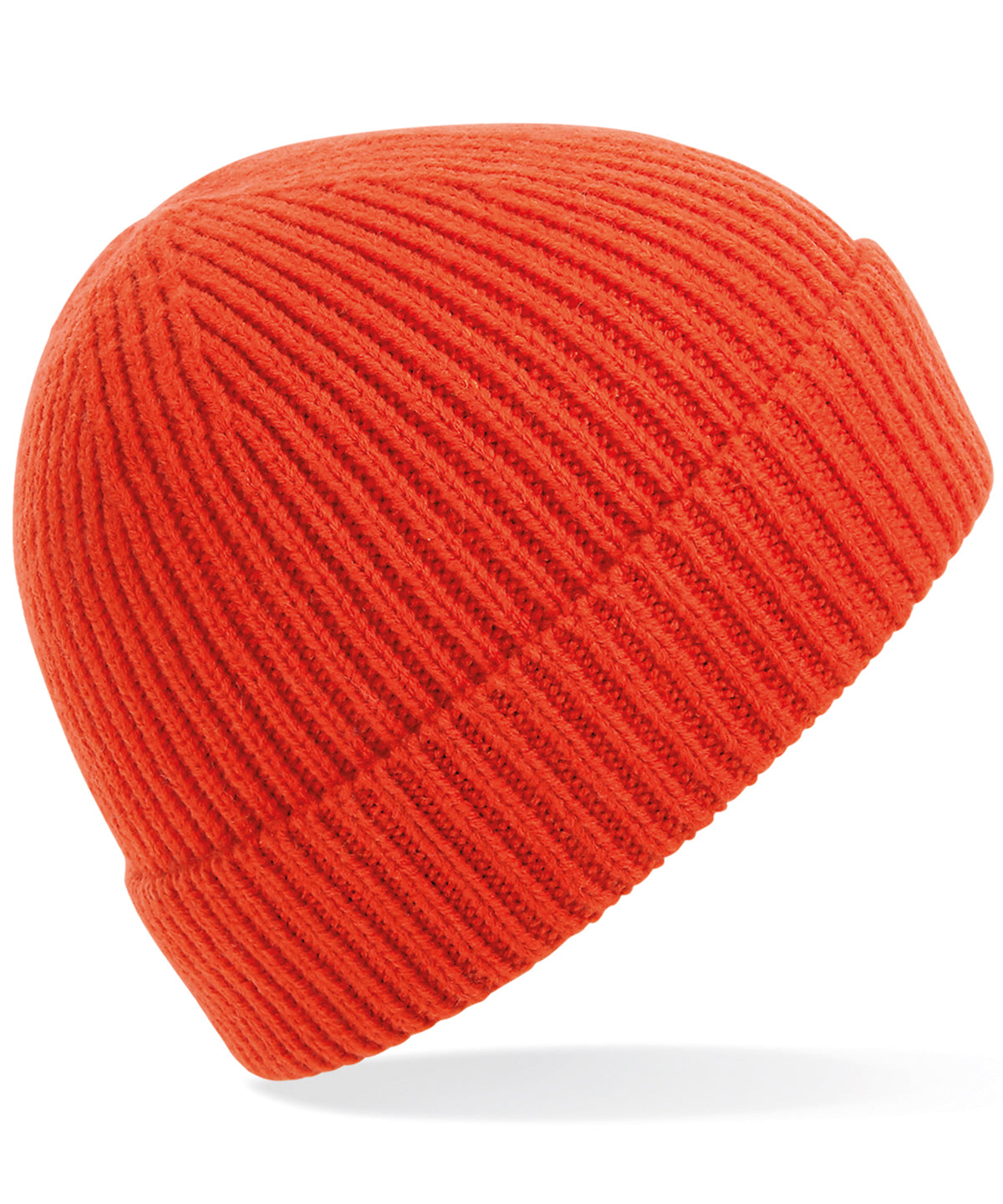 Personalised Hats - Mid Red Beechfield Engineered knit ribbed beanie