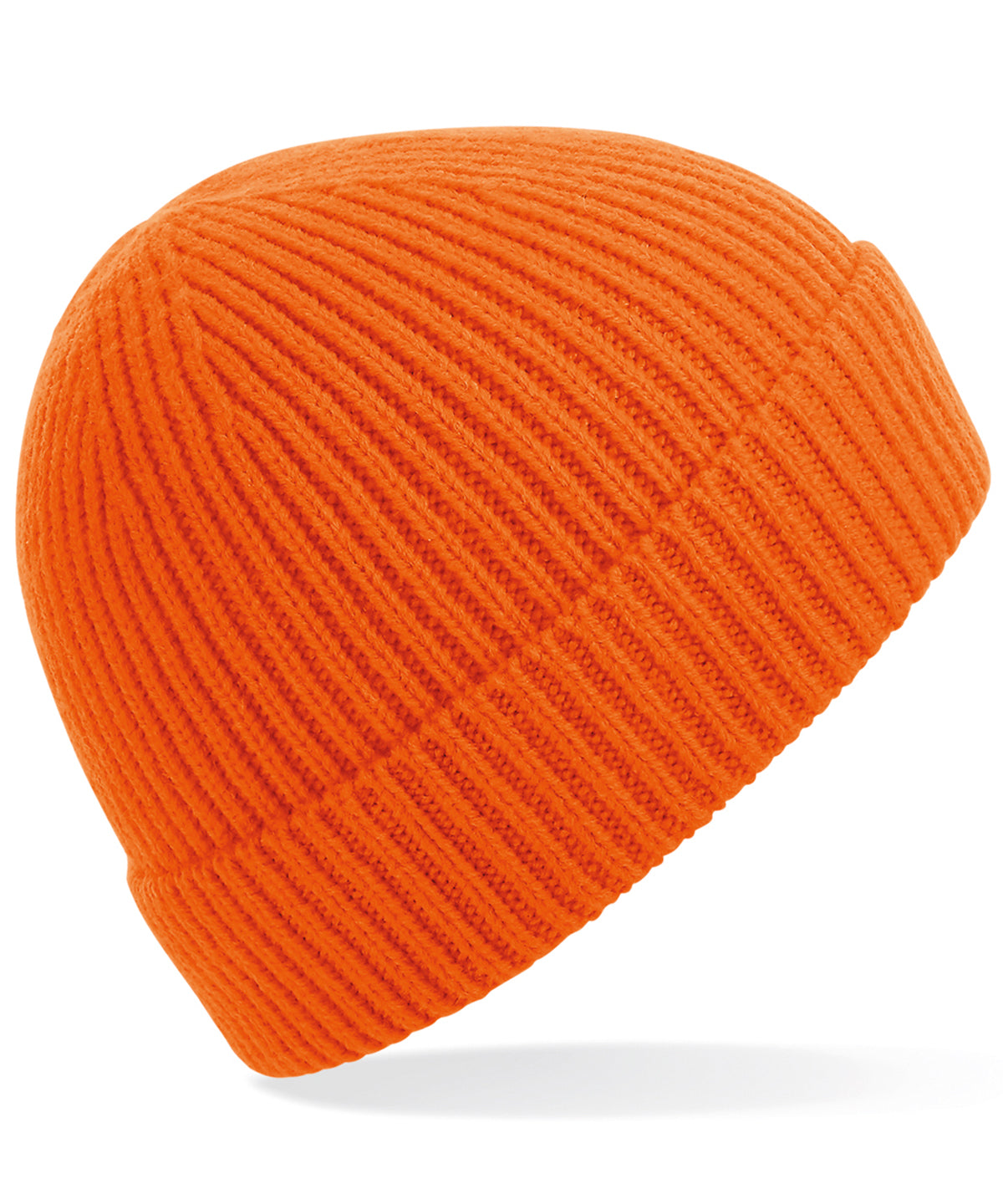 Personalised Hats - Mid Orange Beechfield Engineered knit ribbed beanie