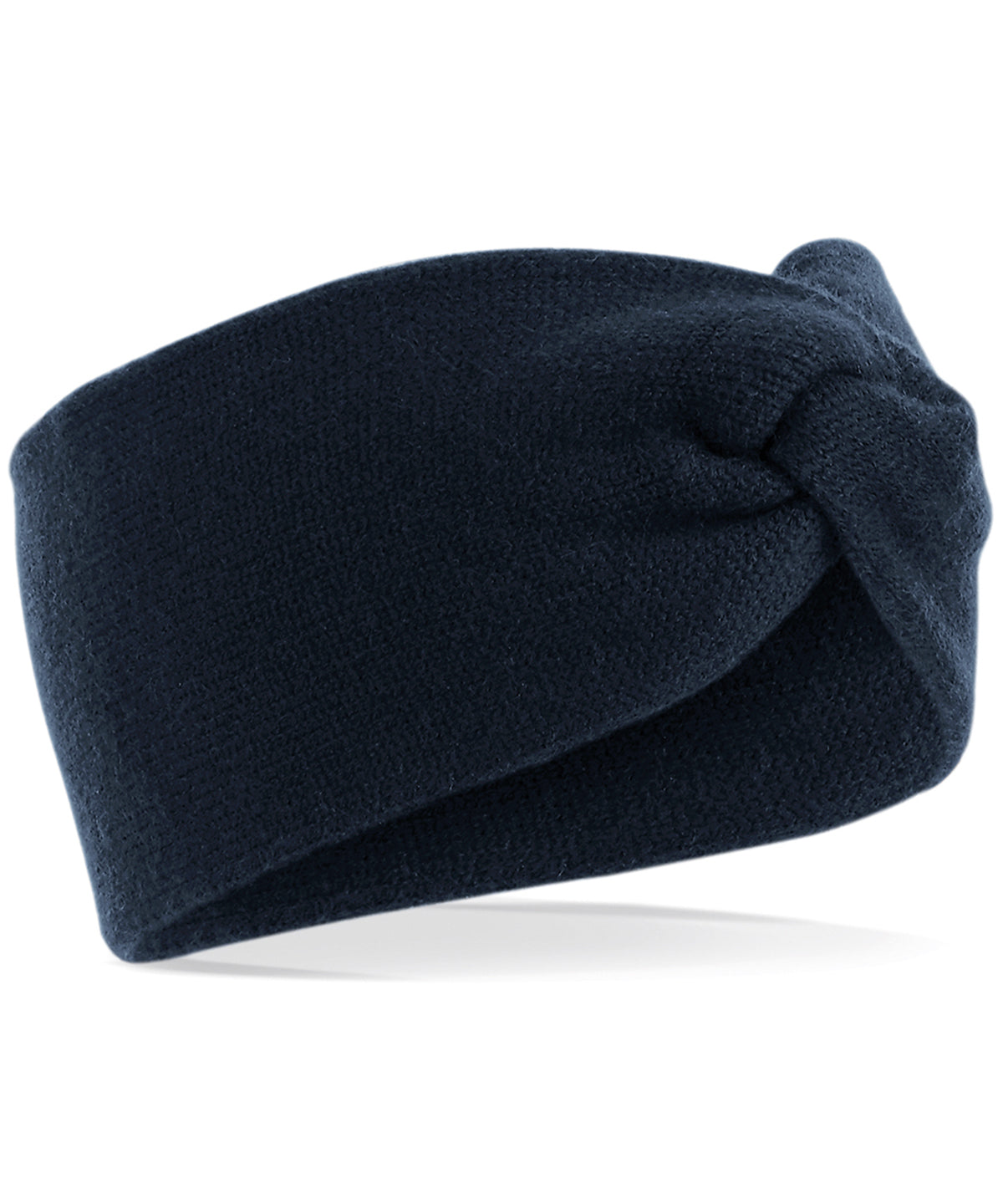 Personalised Headbands - Navy Beechfield Twist knit headband