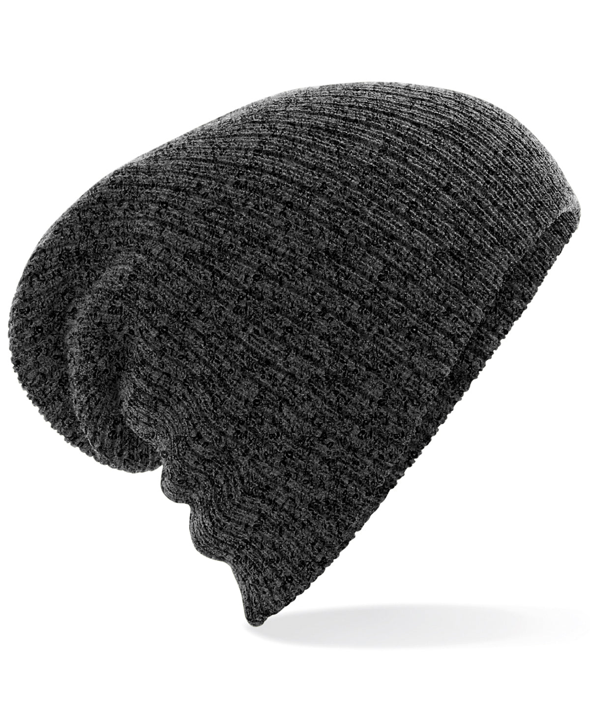 Personalised Hats - Dark Grey Beechfield Heavy gauge slouch beanie